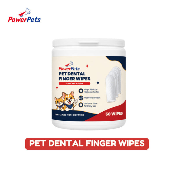 PowerPets Pet Wipes - Eye Wipes, Ear Wipes, Dental Finger Wipes & Ear Swab for Dogs & Cats