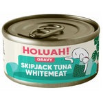Holuah Tuna in Gravy Can Cat Food 80g - Tender Tuna Chunks Complete & Balanced Food for Cats SkipJ Tuna WhiteMeat