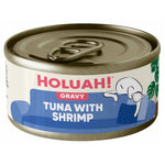 Holuah Tuna in Gravy Can Cat Food 80g - Tender Tuna Chunks Complete & Balanced Food for Cats Tuna w Shrimp