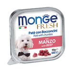 [Bundle of 16] Monge Fresh Pate & Fruits Dog Wet Food 100g - Nutritious Complete & Balanced Beef