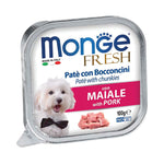 [Bundle of 16] Monge Fresh Pate & Fruits Dog Wet Food 100g - Nutritious Complete & Balanced Pork