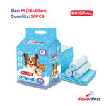 [Bundle of 8] PowerPets Pet Pee Pad Original & Charcoal - Absorbent Odor Control Training Pad Original M: 45x60cm 50s