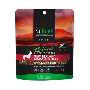 Nutripe Natural Air-Dried Dog Treats With Green Tripe 100g - Premium NZ Grass-Fed Meat Dog Food