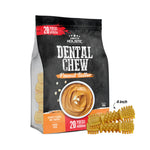 Absolute Holistic Dog Dental Chew Jumbo Pack 450g & 500g - Oral Treats For Dog Peanut Butter Medium 20s