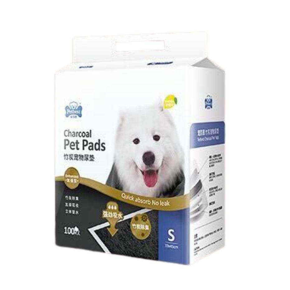 PETBEST Ultra-Absorbent Pet Pee Pad - Lemon & Charcoal, S/M/L/XL Charcoal S (100pcs)