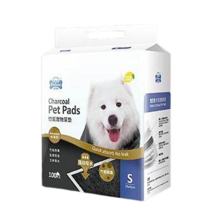 PETBEST Ultra-Absorbent Pet Pee Pad - Lemon & Charcoal, S/M/L/XL Charcoal S (100pcs)
