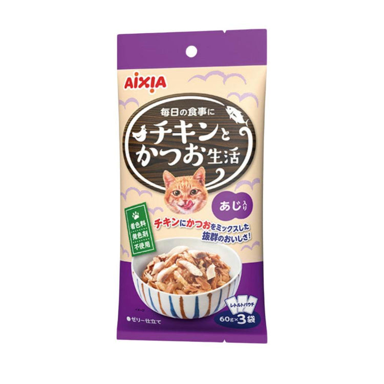 Aixia Fish & Meat Life Wet Cat Food 60g x 3 AXCS3 CFL Mackerel