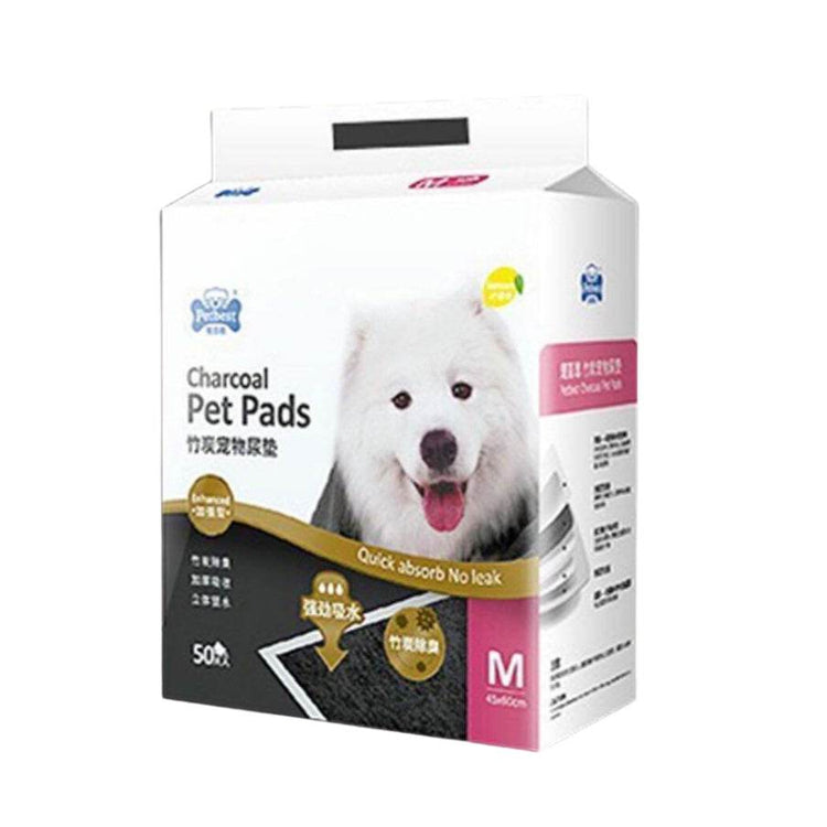 PETBEST Ultra-Absorbent Pet Pee Pad - Lemon & Charcoal, S/M/L/XL Charcoal M (50pcs)