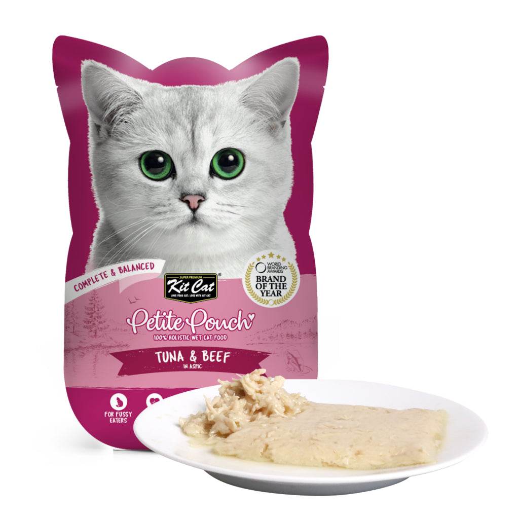 Kit Cat Petite Pouch Wet Cat Food 70g Tuna & Beef