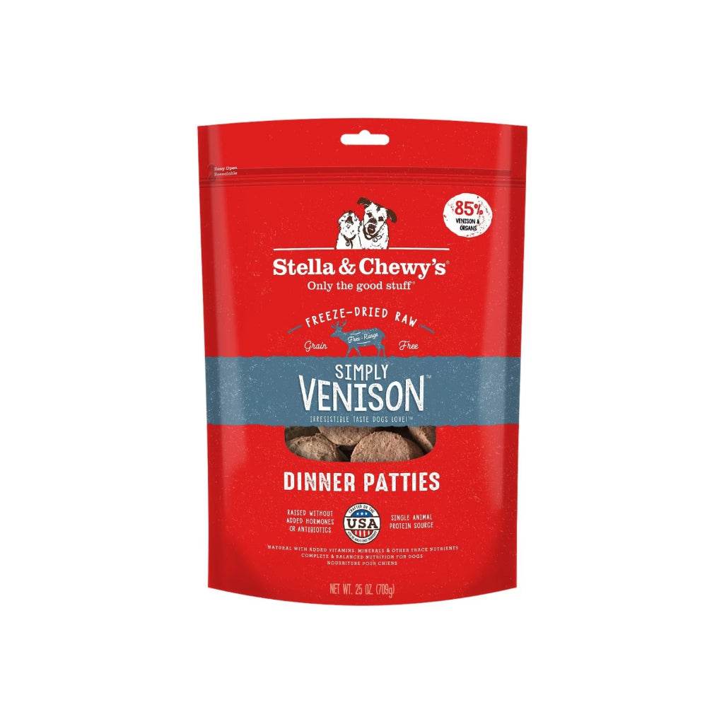 Stella & Chewy's Dinner Patties Freeze-Dried Raw Dog Food Simply Venison 25oz