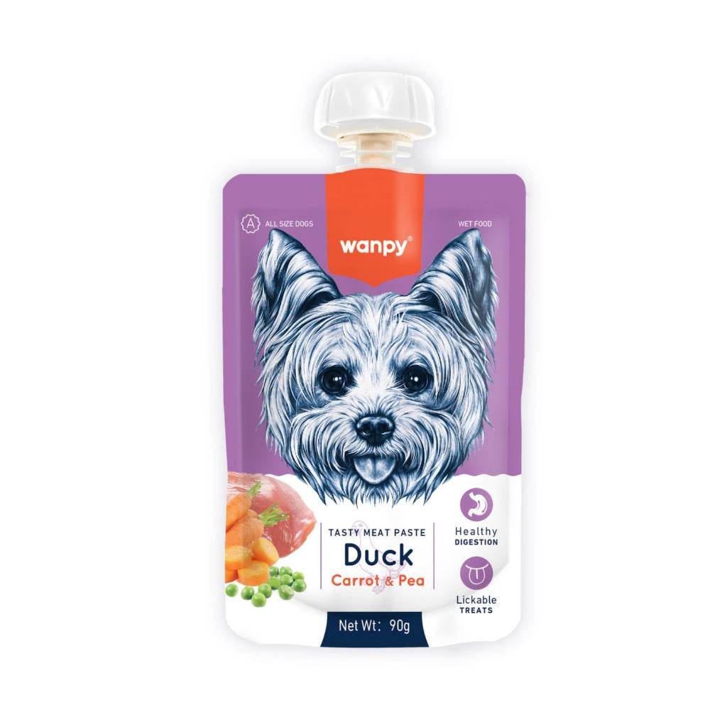 Wanpy Jerky Treats For Cats & Dogs PasteDuckCarrot&Pea