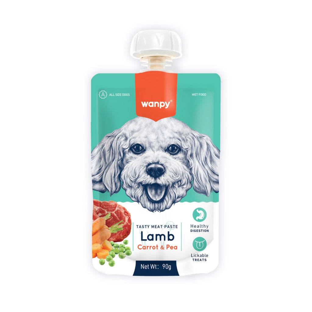 Wanpy Jerky Treats For Cats & Dogs PasteLambCarrot&Pea