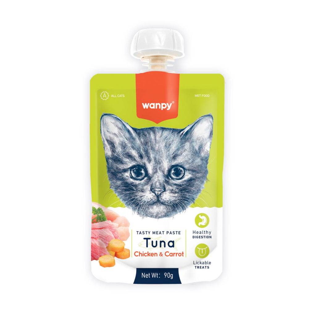 Wanpy Jerky Treats For Cats & Dogs Paste Tuna Chicken Cat