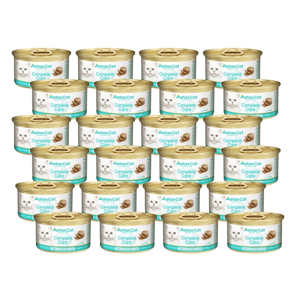 Bundle of 24 Aatas Cat Finest Wet Cat Food Tuna Chicken Loaf