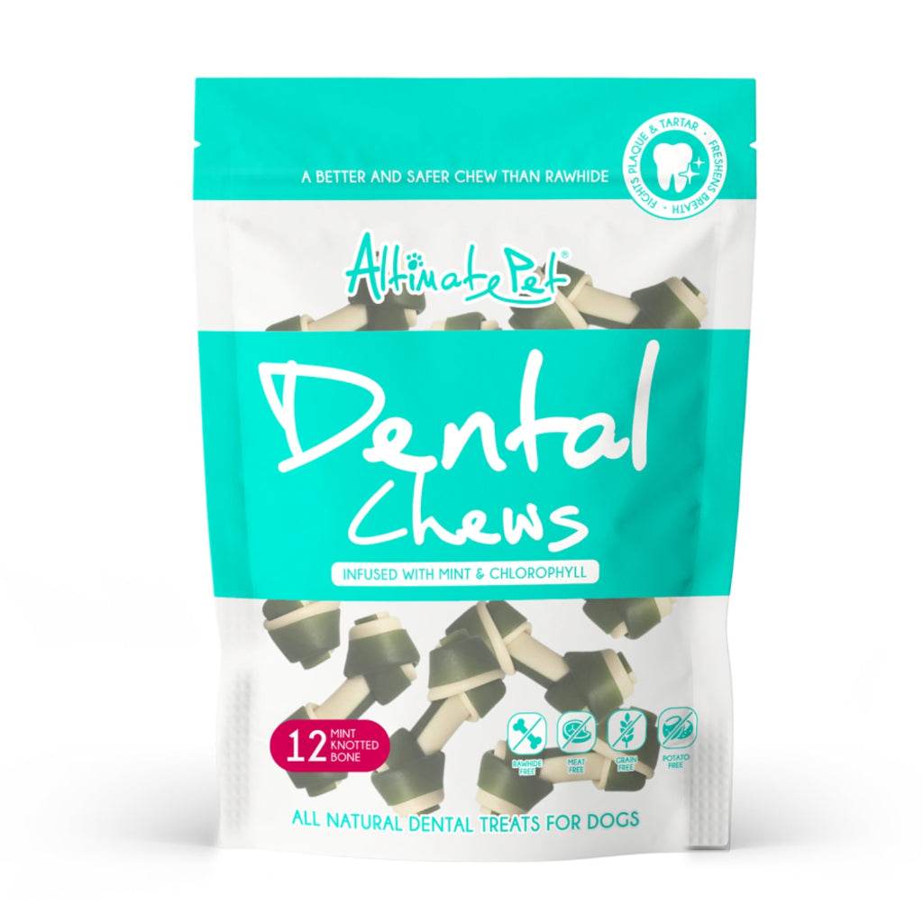 150g Altimate Pet Dog Dental Chew Knotted Mint 12s