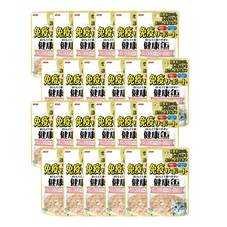 Bundle of 24 Aixia Kenko Pouch For Cat KPM4 Tuna Flake