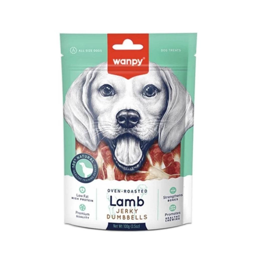 Wanpy Jerky Treats For Cats & Dogs Lamb Jerky Dumbell