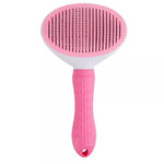 Pet Grooming Comb Cat Dog Easy Fur Removal Brush Pink
