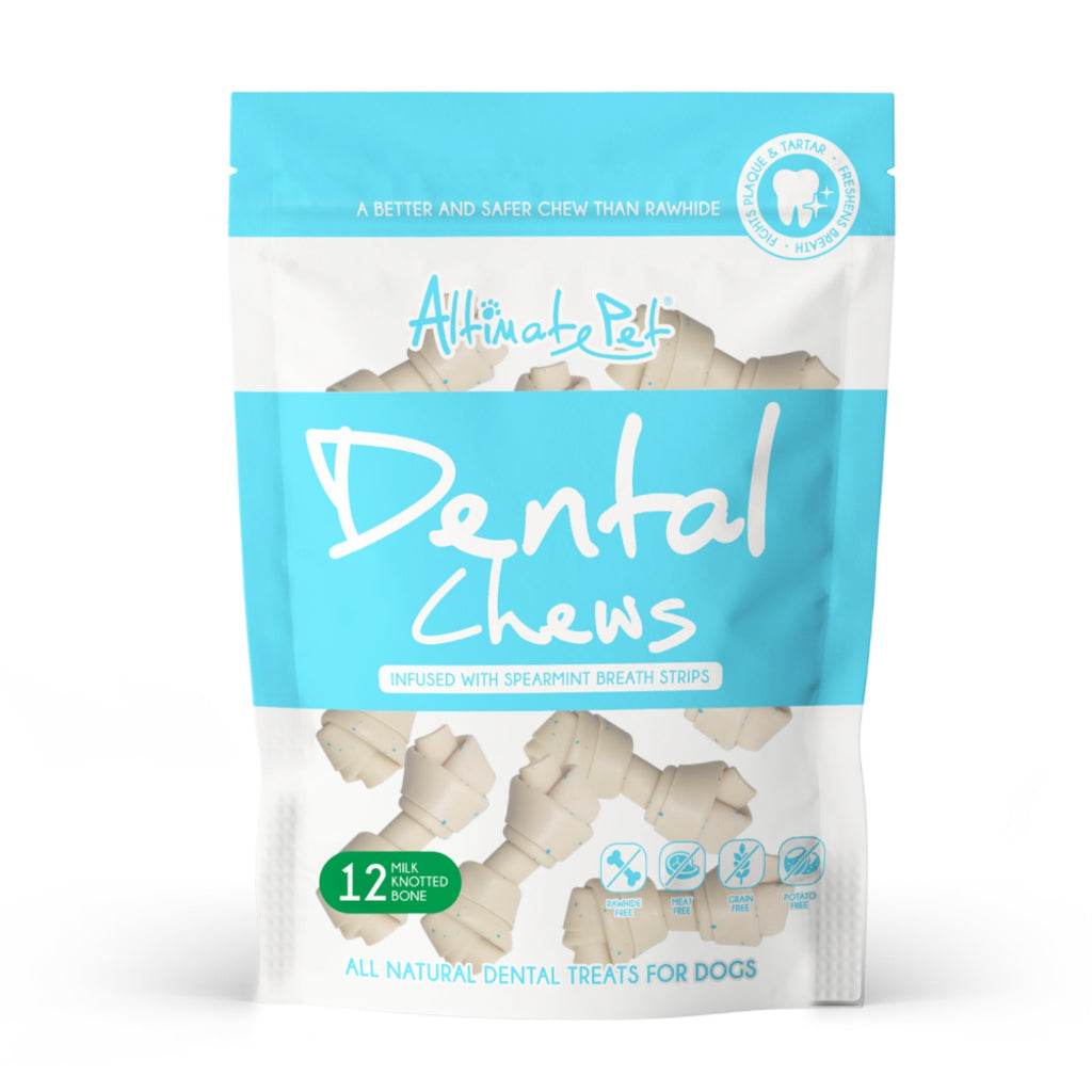 150g Altimate Pet Dog Dental Chew Knotted Milk 12s
