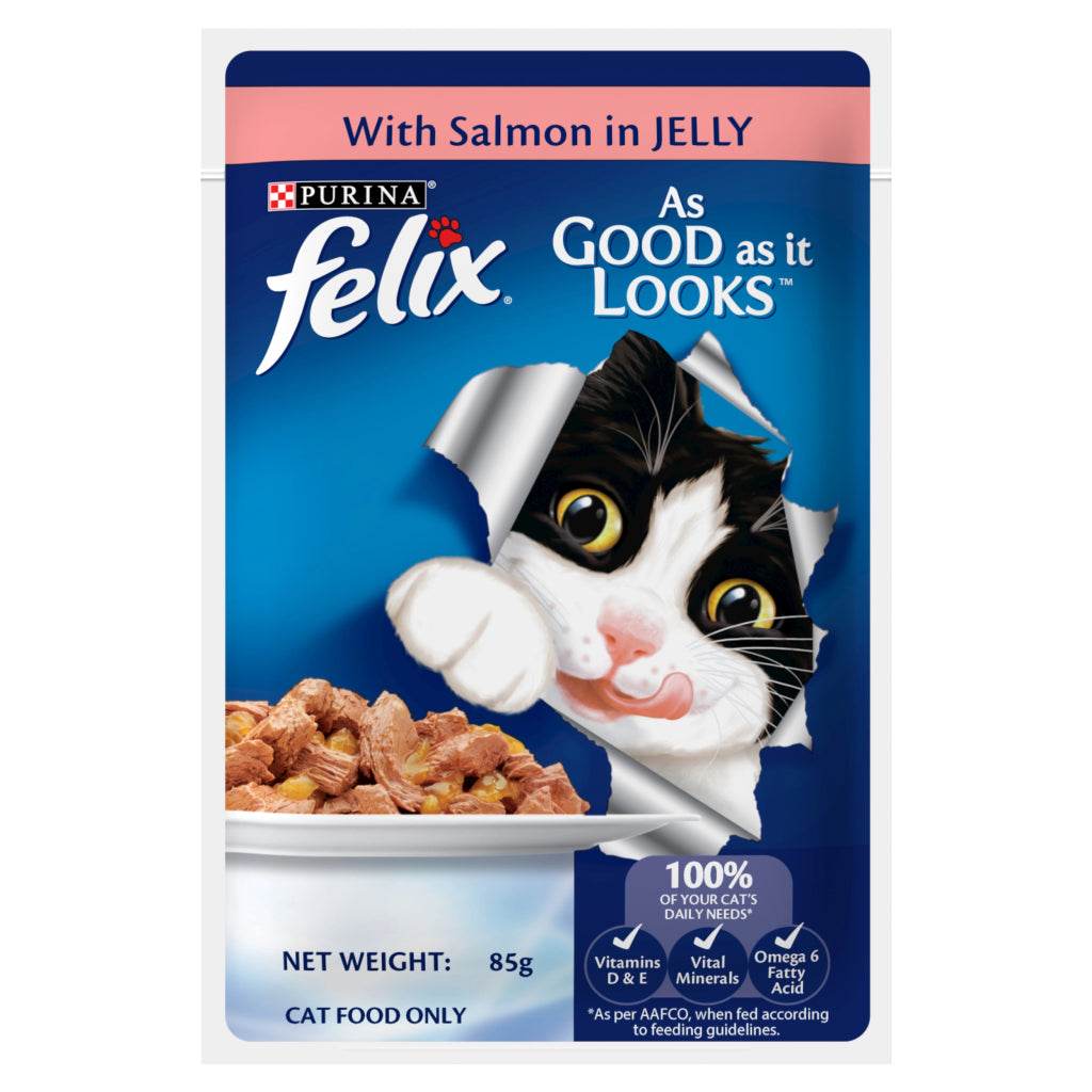 Purina Felix As Good As It Looks Wet Cat Food 85g Salmon