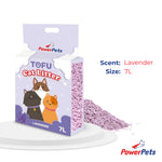PowerPets Tofu Cat Litter 7L – Absorbent, Dust-Free, Clumping, Odor Control Lavender 7L