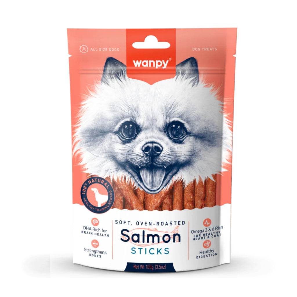 Wanpy Jerky Treats For Cats & Dogs Salmon Sticks
