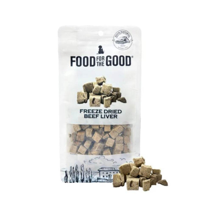 Food For The Good Freeze-Dried & Air Dried Treats FDBeefLiverCubes70g