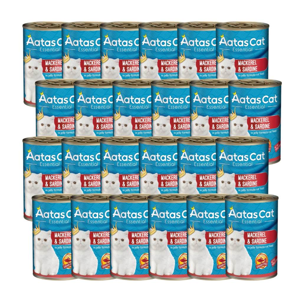 [Bundle of 24] Aatas Cat Soupy Stew Tuna Red Meat in Gravy 400g E: Mackerel&Sardine