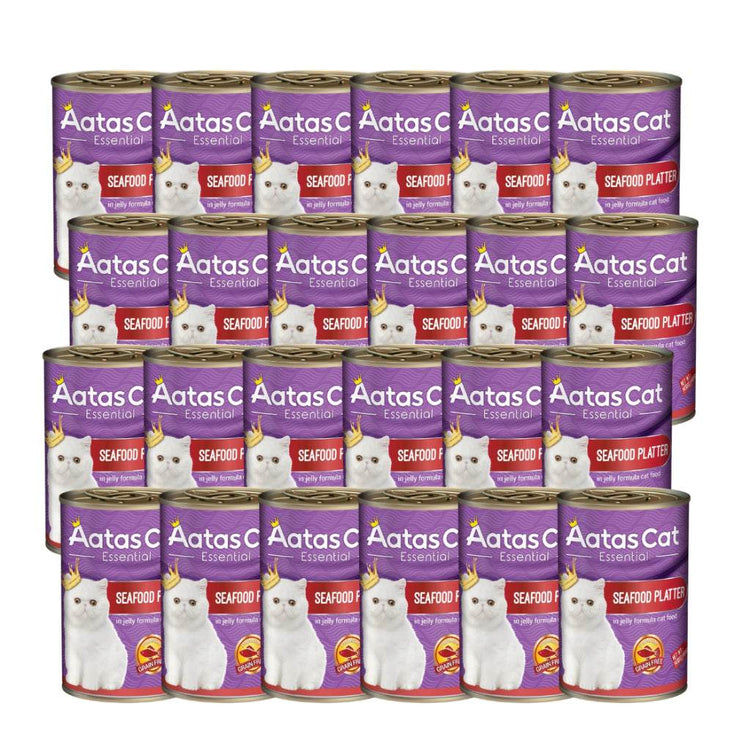 [Bundle of 24] Aatas Cat Soupy Stew Tuna Red Meat in Gravy 400g E: Seafood Platter