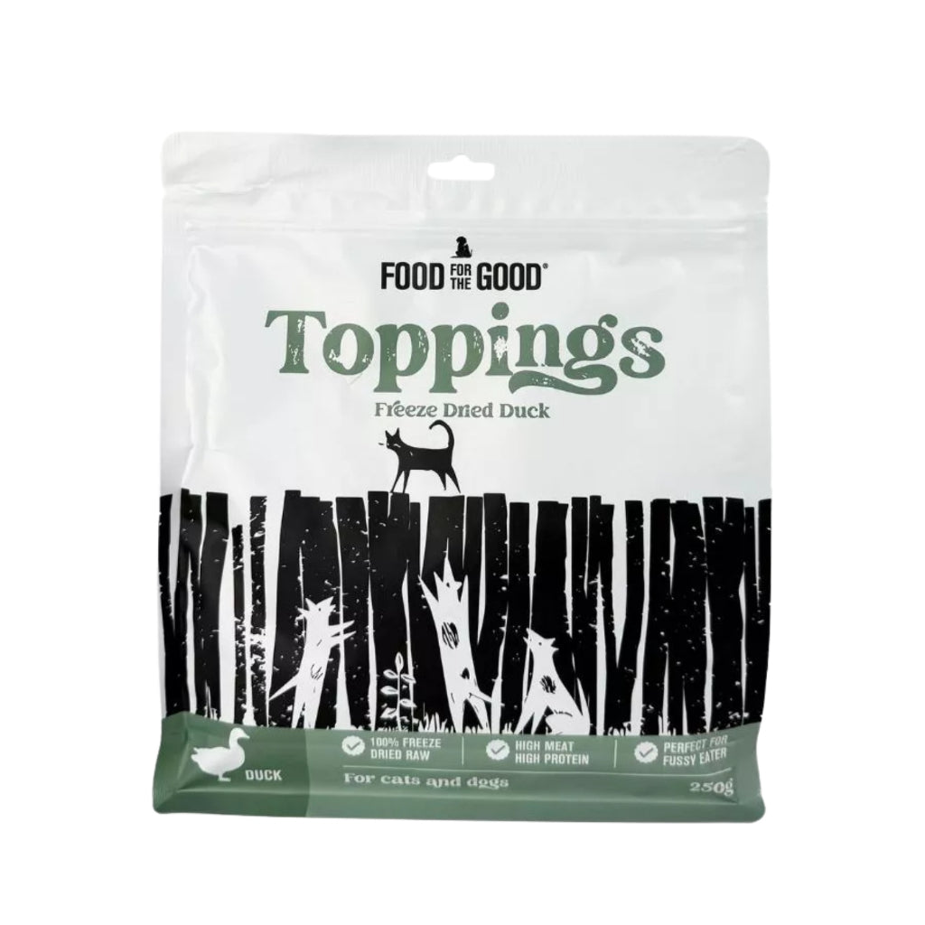 Food For The Good Freeze-Dried & Air Dried Treats Freeze Dried Duck Toppings 250g