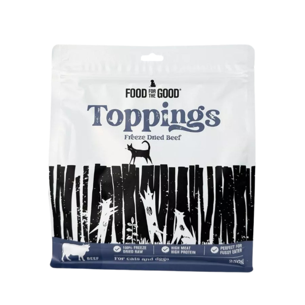 Food For The Good Freeze-Dried & Air Dried Treats Freeze Dried Beef Toppings 250g