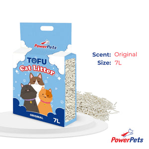 PowerPets Tofu Cat Litter 7L – Absorbent, Dust-Free, Clumping, Odor Control