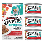 [Bundle of 3] Purina Beneful IncrediBites Wet Dog Food 85g – Soft Meaty Chunks for Small Dogs Real Beef w Gravy